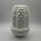 Vintage Fenton Milk Glass Hobnail Fairy Lamp Original Sticker/Price tag Stamped