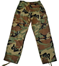 Vintage Military Issue Pants Size W30 90s Woodland Camouflage Cargo