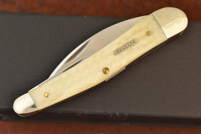 CASE XX USA SEAHORSE WHITTLER KNIFE MINT SET 1/250 PW NATURAL BONE 2002 (26289)