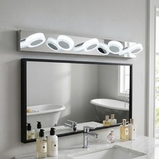 Chrome LED Vanity Light 37 inch 5-Lights Wall Sconce Bathroom Mirror Fixture