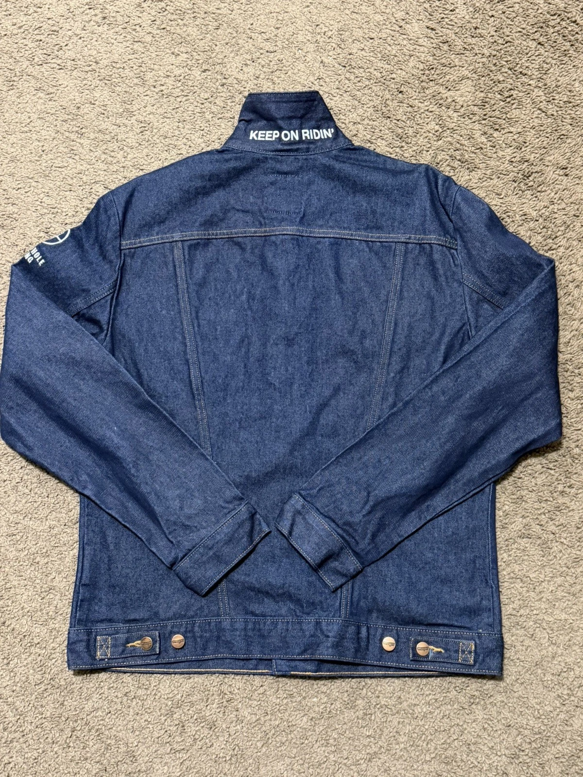 RARE Wrangler Diamond Cross Ranch Denim Jacket Limited Edition Western 124MJ XL - product detail image 8