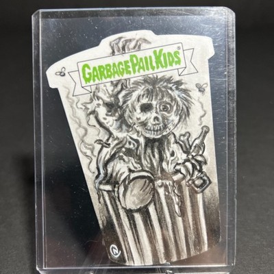 GARBAGE PAIL KIDS WE HATE THE 90s DEAD TED TRASH CAN SKETCH CARD NEIL CAMERA