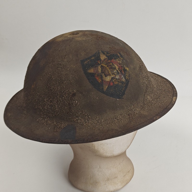 WWI WW1 US Army M1917 Doughboy Helmet 2nd Infantry Division