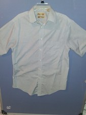 Roundtree Yorke Gold Label Men's Medium Gray Short Sleeve Non-Iron Shirt