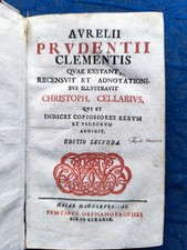 Aurelii Prudentii Clementis 1739 DICHTUNG ANT...