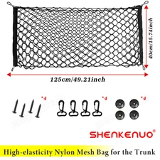 Car Rear Cargo Net Nylon Elastic For Trunk Organizers and Storage Universal