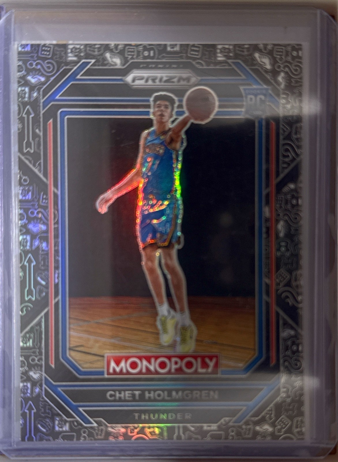 2022-23 Panini Prizm Monopoly Chet Holmgren RC Black Classic Icons #63 Thunder