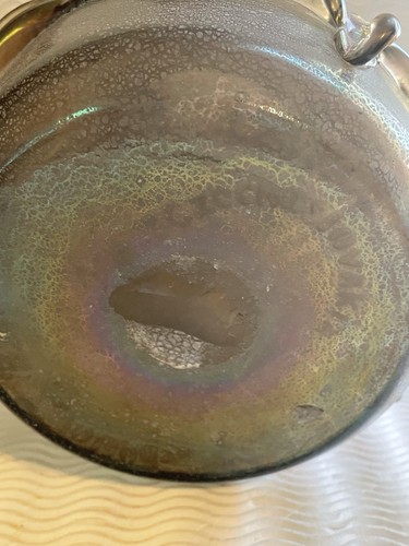 Art Glass Iridescent Purple Vase Vintage Antique Loetz , Kralik , Czechoslovakia - Picture 9 of 9