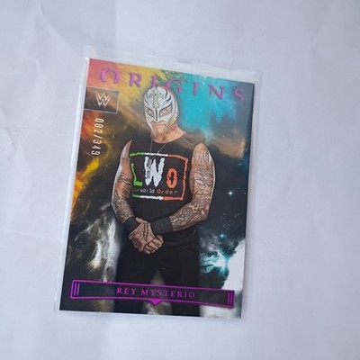 Rey Mysterio 2023 Panini Chronicles Origins WWE Pink #134 WWE Smackdown #/349