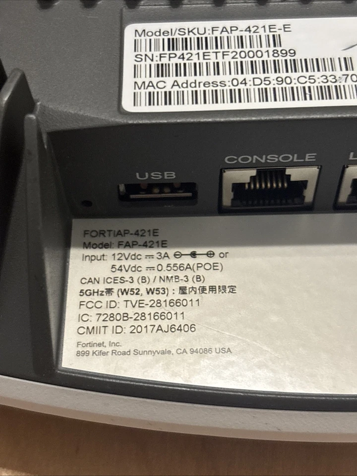 Fortinet FAP-421E Wireless Access Point - White - Image 3 of 4