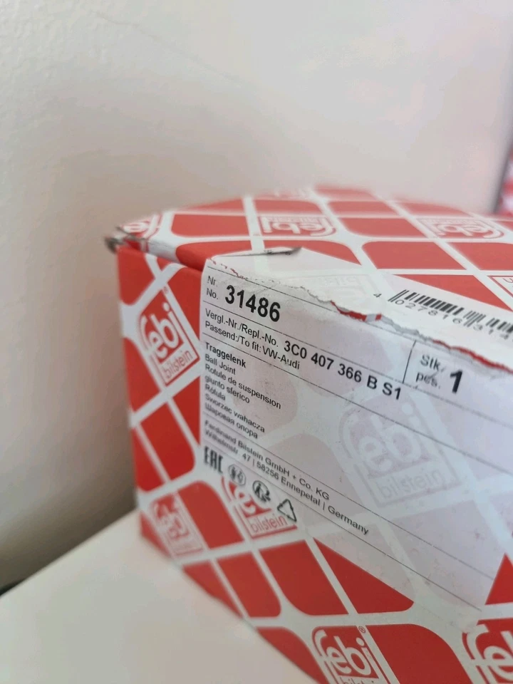 Febi Ball Joint Lower RH 31486 3C0407366A 3C0407366AS1 3C0407366B 3C0407366BS1 - Image 4 of 4