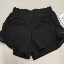Lululemon Hotty Hot LR Short 4" Swift Athletic Lined Black Running Stretch