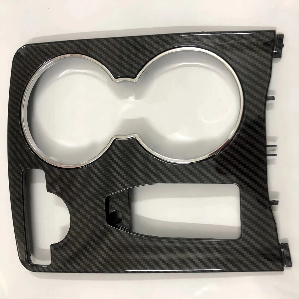 Cubierta de panel portavasos central de fibra de carbono reemplazo para clase C W204 2008-14 Foto 4 de 4