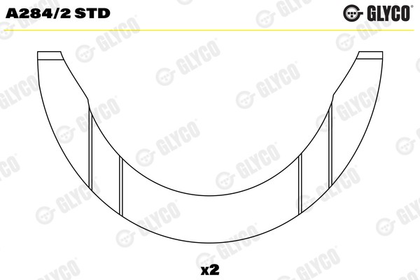 Glyco A284/2 STD Distanzscheibe, Kurbelwelle FüR Dodge,Hyundai,Mitsubishi-image