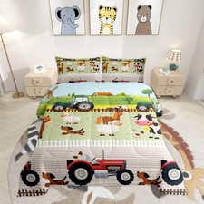 Tractor Bedding Sets for Boys Full Size Toddler Kids Cute Full, Multi 1013