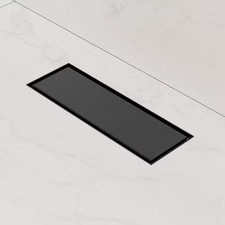 11.8 X 4 In. Linear Stainless Steel Shower Drain with Tile-In Pattern Drain Cove