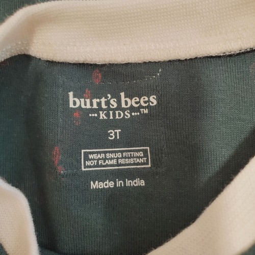 Burt's Bees Toddler Kid's 3t Christmas Pajamas Reindeer North Pole NWT 2 PC Pj's - Picture 6 of 6