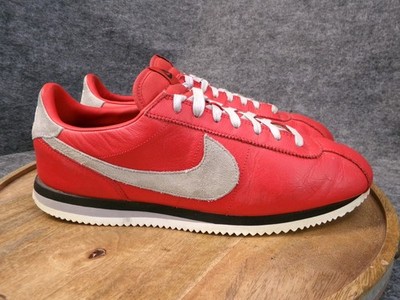 Nike ID Classic Cortez Men's Size 13 Red Gray Leather Sneakers Shoes AT8244-997