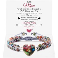 Mom Bracelets from Son Valentines Mothers Day Birthday Christmas Anniversary Jas