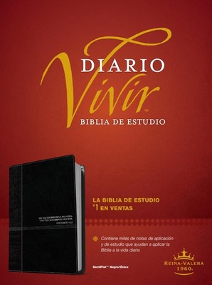 BIBLIA DE ESTUDIO DEL DIARIO VIVIR RVR60 (SENTIPIEL, NEGRO/NICE, LETRA ROJA) ...