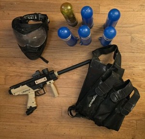 Tippmann Cronus Paintball Marker Package w/ Mask, Spyder Harness,(6) Zephyr Pods
