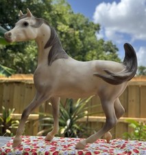 80s Vtg Breyer Horse Collector Prancing Arabian Stallion Flea-bitten Grey Sham