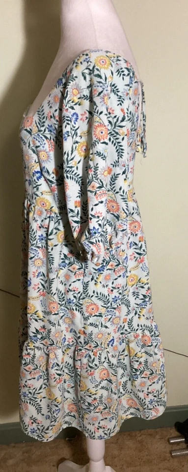 Vestido floral de verano con capas verde menta forrado talla mediana BCBGeneration para mujer Foto 4 de 4