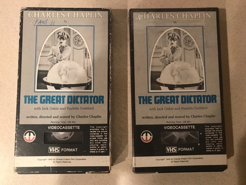 The Great Dictator: Part 1 & 2 (VHS, 1978, Magnetic Video) Charlie Chaplin - Picture 4 of 6