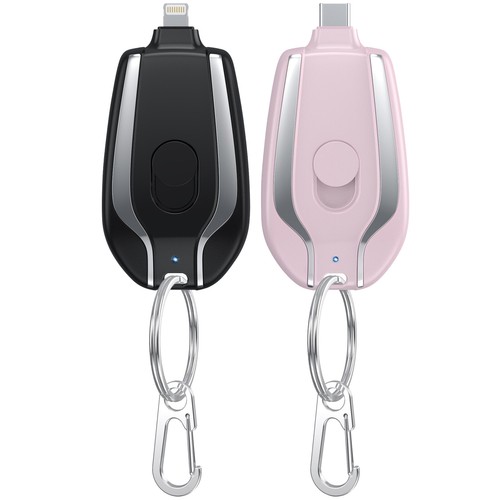 Keychain Portable Charger 1500mAh For Type-c Mini Power Emergency Power Bank 3b - Picture 2 of 11