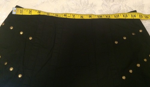 Falda plisada AUGUST SILK para mujer talla 4 negra algodón spandex nueva con etiquetas $69 - Imagen 8 de 8