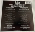 THE BEATLES 20th Anniversary Picture Discs 7" Insert Sheet Lists all discs Rare