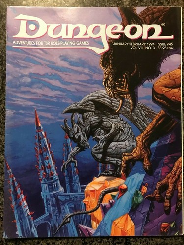 ✰SHIPS FREE/US✰ AD&D/D&D ✰ DUNGEON Magazine # 45 ✰ Spelljammer/SideTreks  - Picture 1 of 5