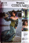 Simplicity Pattern 3028 Fantasy Costume Misses Sizes 16 18 20 22 24 Uncut New