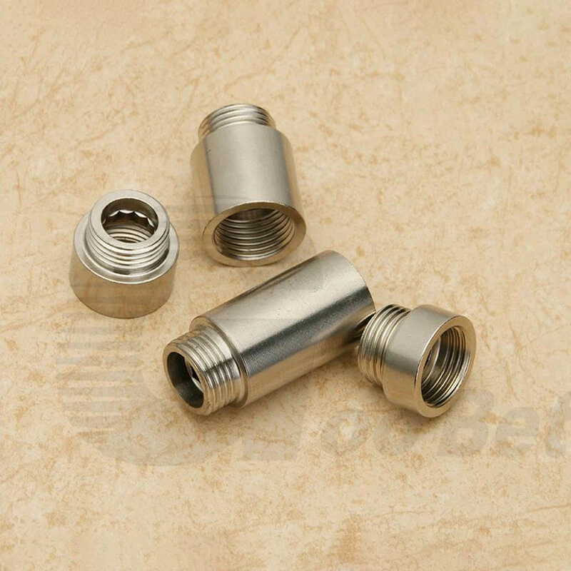 BSP 1/2" Stainless Steel Radiator Valve Tap Pipe Tube Extension Nipple Connector - Image 3 of 4