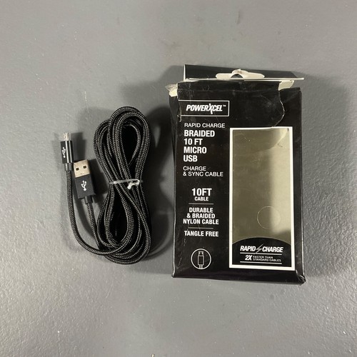 PowerXcel Durable 10 Ft. Braided Rapid Charge Micro USB Charge & Sync Cable - Picture 11 of 24