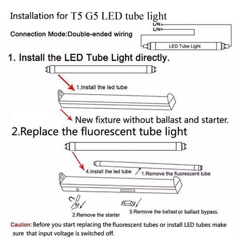 T5 G5 LED Tube Shop Light 34in 13W Replace to F21T5 21W Fluorescent Bulb 20pcs - Picture 12 of 12
