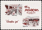 Vintage placemat THE MEADOWS restaurant interior pictures New London Connecticut — photo 1