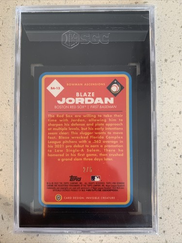 SGC 10 2022 Bowman Chrome Mega Box Blaze Jordan Ascensions Red Refractor 2/5 - Picture 2 of 3