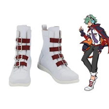 The King of Fighters XIV SHUN'EI Shoes Cosplay Men Boots White Boots