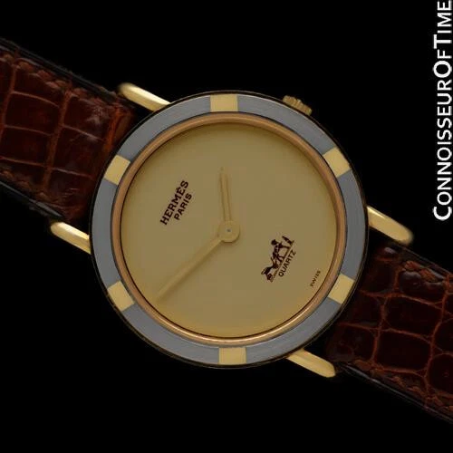 HERMÈS Orologio donna HERMES PORTING DAME oro 18 carati quasi nuovo con scatola documenti e garanzia