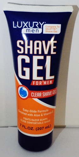 LUXURY Men Clear Shave Gel W Aloe Vera & Vitamin E Incredible Protection Sealed