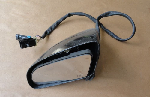 88-96 Corvette Electric Power Side Mirror w/ Heated Lens BLACK LH 05972 DAMAGED