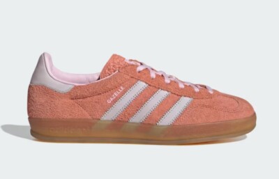 Adidas Gazelle Indoor Damenschuhe In Wonder Clay/Clear Pink/Gum Größe UK 4