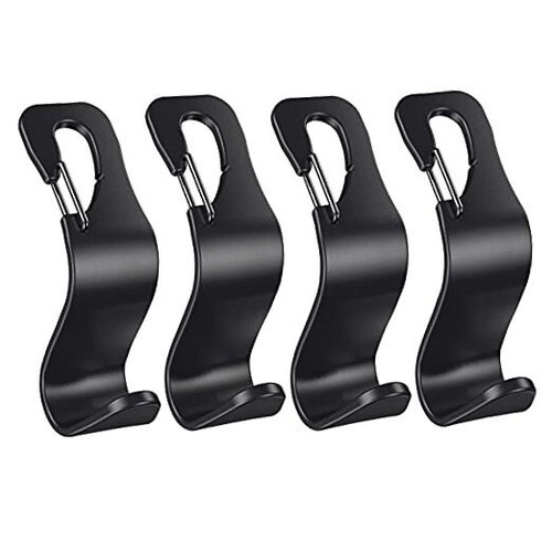 4-Pack Car Vehicle Back Seat Headrest Hooks Hanger Storage for Purse