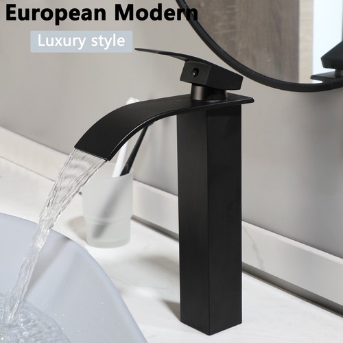 Fregadero rectangular de cerámica para baño hotel hogar lavabo mezclador grifo drenaje - Imagen 12 de 32
