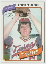 1980 Topps #256 Roger Erickson Baseball Card Minnesota Twins