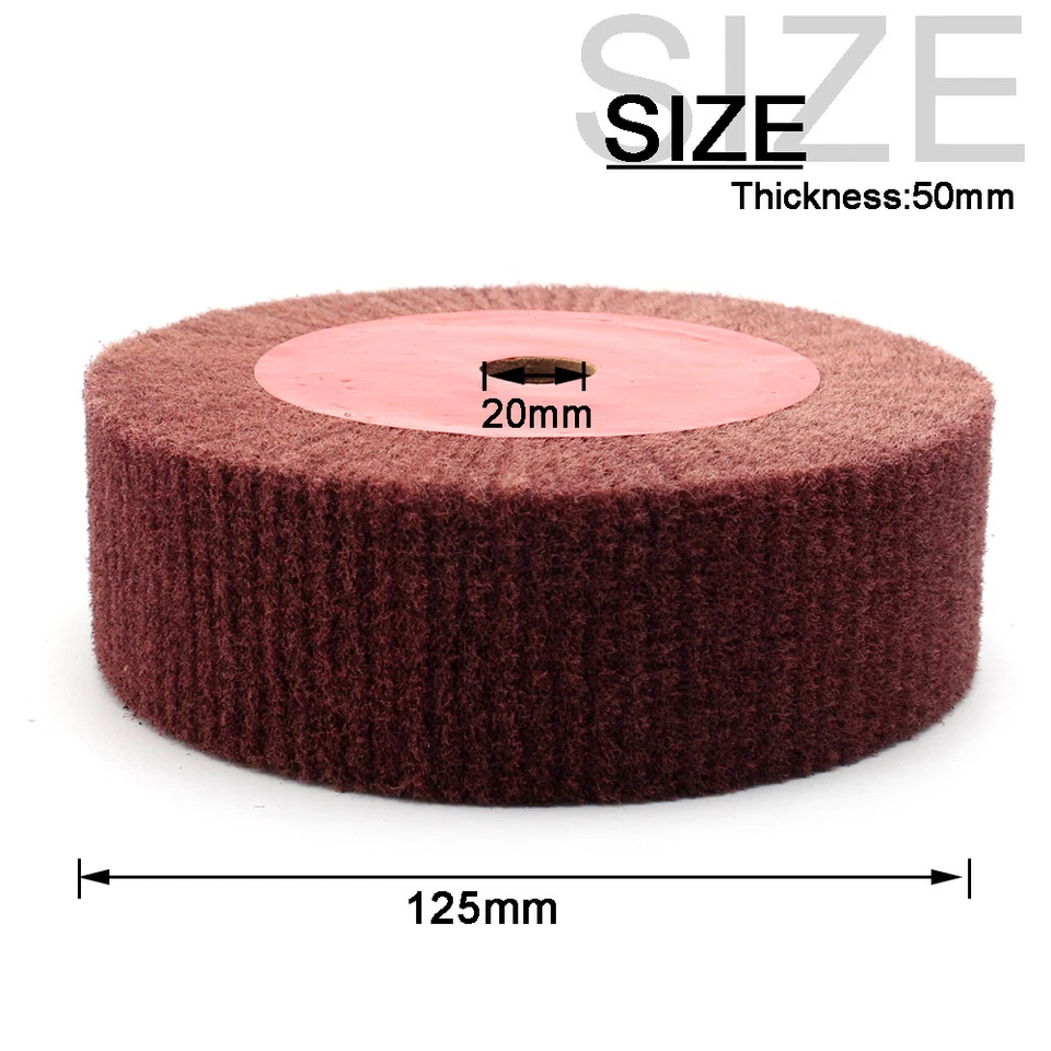 Полировальное колесо из нейлонового волокна 4–12 дюймов нетканая полировальная подушка толщиной 50 мм абразив - Изображение 3 из 4