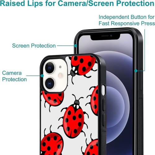 For iPhone SE XS XR Max 5 6 7 8 Plus Anti scratch Cover small beetles Ladybugs - Picture 13 of 25