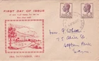 AFD4039) Australia 1952 3½d brown KGVI on Haslem FDC. Addressed.