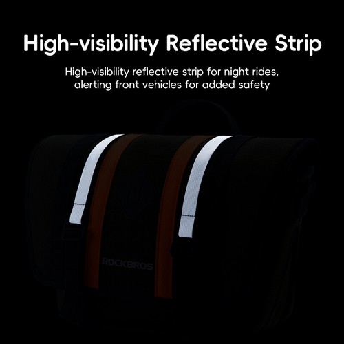 ROCKBROS Bike Front Handlebar Bag 4L Bicycle MTB Road Front Bag Reflective - Picture 3 of 8
